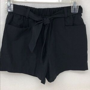 NEW Copper Key Shorts Black Cotton Belted Pockets Girl’s Size M 10/12